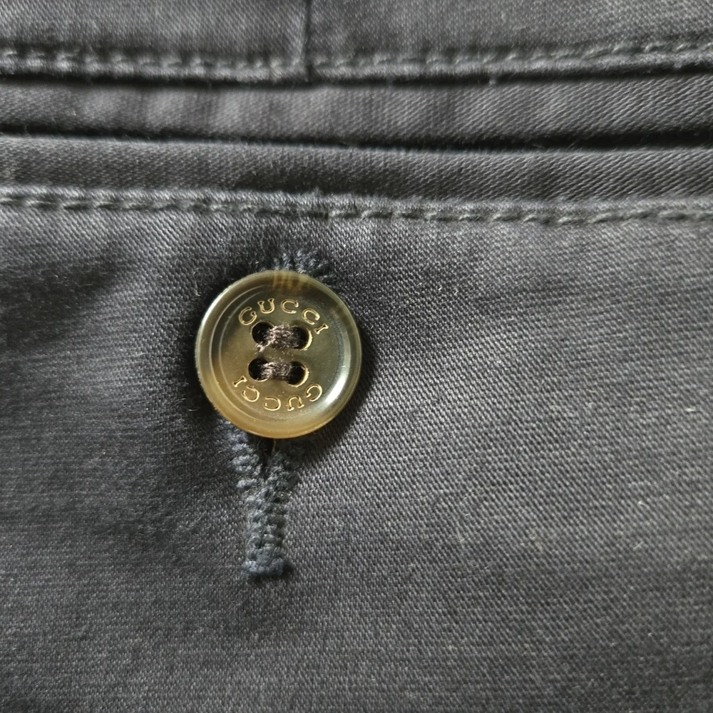 Gucci Limited Edition Navy Cotton Chino Trousers Pants - Picture 7 of 12